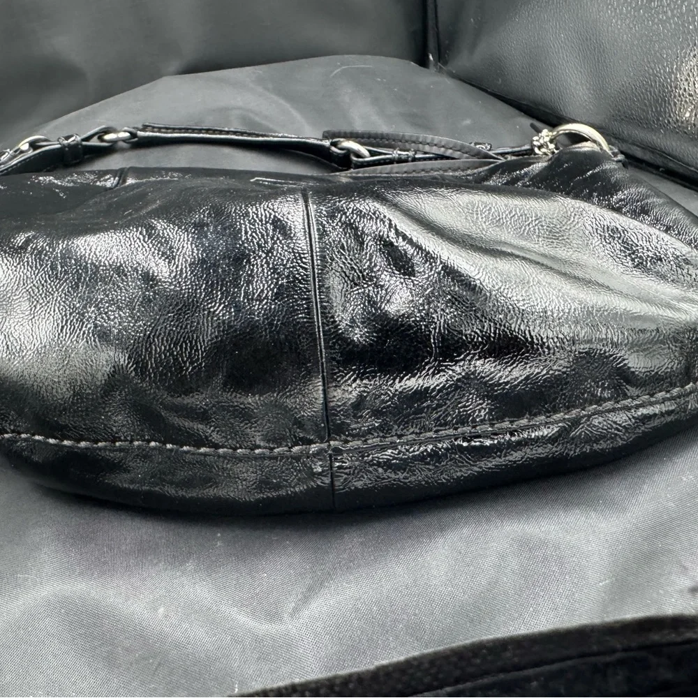 Coach Black Patent Leather Soho Shoulder Bag